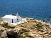 Greek church on an isle in Mikri Vigla, Naxos